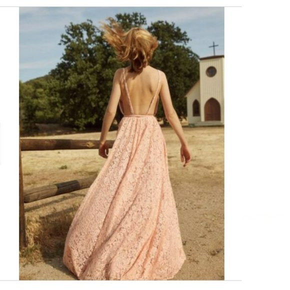 Reformation Pink Lace Montego Wrap Dress Sz XS - Picture 3 of 8